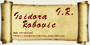 Isidora Robović vizit kartica